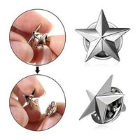 ✪ Metal petokraka zvijezde značke rever PINS pentagram broš ovratnik na ramenima za žene muškarci nakit