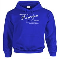 Do Pawnee Indiana - Fleece Pulover Hoodie, Royal, XL