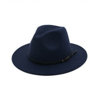 Wozhidaoke bejzbol kapa Ženska vuna osjetila se na kapu na kapu Panama šešir široki rub ženski kaiš