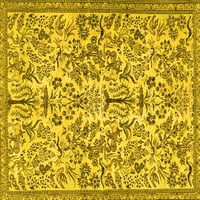 Ahgly Company Zatvoreni pravokutnik Perzijske žute tradicionalne prostirke, 6 '9 '