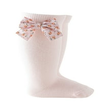Baby Girl Socks Slatka luka Sock Jesen Zimske noge Topli za pletene tajice Cvjetni lukovi Princeze Dojenčad