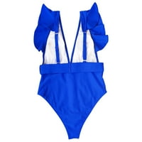 Hoksml seksi kupaći kostim, ženska modna čvrsta boja udobne labave kupaći kostim bez rukava casual