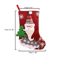 Personalizirani božićni čarapa Božićne zalihe 3D Santa Božićne čarape