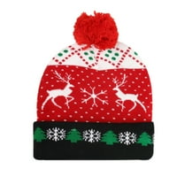 Miayilima beret šeširi lagani trend šešir vunene casual ženska lopta sa LED modnim šeširom vuneni Božić
