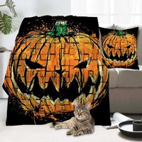 Halloween pokrivač s jastukom, skeletni pokrivač za spavaću sobu, estetsku umjetnost pokrivač, 500,59x79