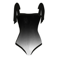Ženski kupaći kostim Otemrcloc Ženska gradijentna plaža Spuit duga suknja Crna XXL
