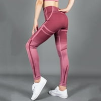 Joga hlače za žene Tummy Control Workout Atletičke hlače Trendi sportske hlače stražnjice prugaste visokostepene