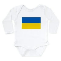 Cafepress - Zastava Ukrajine Tijelo - Dugih rukava za dojenčad