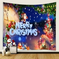 Božićna tapiserija zidni viseći, santa elk snježni stablo tiskani tapiserski zidni viseći dekor za spavaću