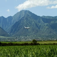 Zrakoplovno zemljište na aerodromu, aerodrom Kahului, Maui, Havaji, USA Poster Print