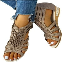 Sandale za žene Ležerne ljeto, ženske sandale za klizanje sa sandalama na dvije remene Sandale Open Papuče na nožnim prstima