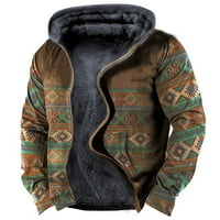 Muški zimski duksevi džemper jakna, puni zip teški vrhovi, do veličine 6xl