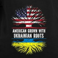 Cafepress - Američki uzgojen sa ukrajinskim majicom s dugim rukavima - Ženski grafički dugi rukav, Ležerne