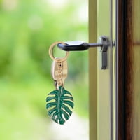 Kreativni zeleni list Privjesak za ključeve modni metalni prsten za ključeve ličnosti Tipka za ključeve