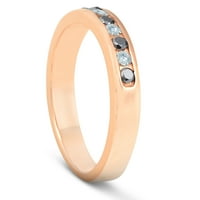 Pompeii 1 4CT Crno-bijeli dijamantni prsten 14K ružičasto zlato žensko vjenčani nosač