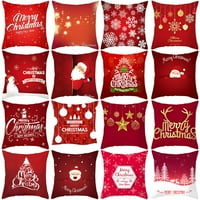 Ayyufe Cushion Cover Christmas Drvo Santa Snowflake Star Elk Antlers Pisma jastuk Case Xmas Decor, 17.72x17.72in