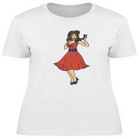 Pričvrstite iznenađenu djevojku majicu žene -Image by shutterstock, ženska XX-velika