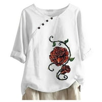 Akiihool majice za žene Ljeto Dressy čipkasti bluza vrhova popularna majica kratka rukava