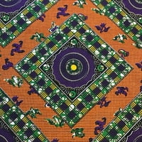 Afrička ispisna tkanina Pamuk Ankara Prodajena u dvorištu