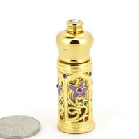 Anvazise 3ml boca parfema Rilievo jaka ukras Jedinstveni dizajn Rhinestone šuplje parfem Pakovanje Dobar detalj koncentrirani parfemski uljični uljični boca predstavljaju zlatnu jednu veličinu