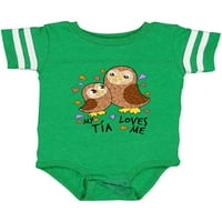 Inktastic My Tía voli me - slatka Owl Porodični poklon Baby Boy ili Baby Girl Bodysuit
