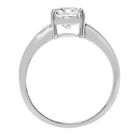 2. CT sjajan jastuk Cleani simulirani dijamant 18k bijeli zlatni pasijans prsten sz 4.5