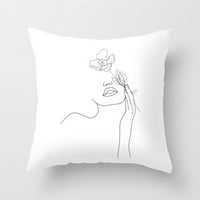 Sažetak minimalističkim jastukom pokriva različita ženska pozadica za skiciranje jastučnice za spavaću