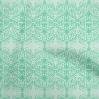 Onuone pamuk poplin more zelena tkanina azijski blok Print Tradicionalni motiv DIY odjeće pretežanje tkanine Tkanina od dvorišta široko