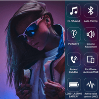 Urban Street Buds Plus True Bluetooth bežični uši za Motorola Moto E Play Go s aktivnim bukom Otkazivanje