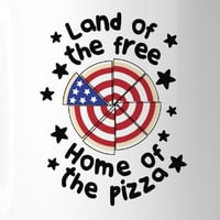 Dom pizze smiješna patriotska poklona šalica za kafu za ljubitelje pizze