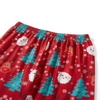 Božićne pidžame za obitelj slatka jelena ispis dugih rukava Raglan vrhovi i hlače postavlja zimsku spavanje
