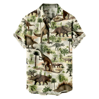 Fraigo Muške i dječačke majice - Dugme za majicu kratkih rukava dolje muške ljetne majice za plažu-glazbeni