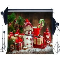 7x5FT pozadine fotografskih obloga za božićne stablo Božićni pokloni Božićni dekor snjegović Lollipops