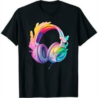 Crtane slušalice Funny Gamer poklon Modna ženska majica kratkih rukava s grafičkim otiskom - slatki