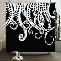 Smiješna umjetnost Octopus tiskana za zavjese za tuširanje za zavjese s kukom kupatila ukrasna zavjesa
