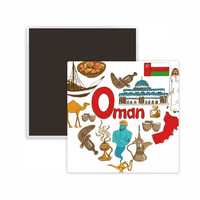 Oman Love Heart Landscap Nacionalna zastava Trga Crkve Ceracs Frižider Magnet Sadržaj Memento