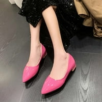 LHKED ženske ženske šiljaste cipele s pune boje casual udobne cipele s niskim potpeticama cipela veličine9