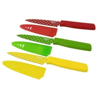 Kuhn Rikon Colori crvena, zelena i žuta Polka set noža