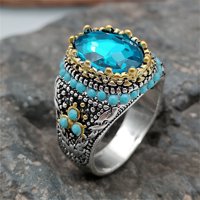 Frehsky prsten zvoni prirodni tirkizni dijamantni prstenovi majčinski dan za rođendan nakit za žene,