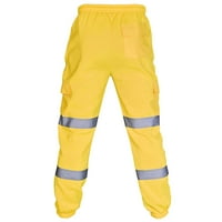 Duksevi za muškarce Rad na cesti Visoka vidljivost Kombinezon Casual Džepna radna casual pantalone Žuta