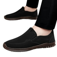 Retro moda Muške casual cipele mekani potplat neklizajući krpa na hodanju cipele za slobodno vrijeme za slobodno vrijeme platno za cipele čipke cipele crna veličina43