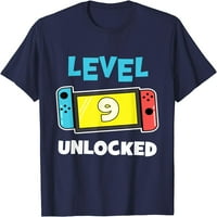 Nivo otključanog igrača 9. rođendana poklon za video igre Loveri majica
