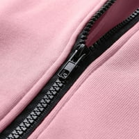 Ženski zip up hoodie modne prevelike dukseve dukserice Comfy plus veličina dukseri slatke jakne za teen