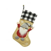 Popvcly velike gnome božićne čarape Santa Claus kamin Viseći čarape za božićne ukrase Obiteljski odmor ukrasi