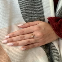 Luvmyjewelry Starlit Moon dizajn Prirodni dijamantni prsten za žene - Dostupno u 14K žutom zlatu Vermeil na sterlijskim srebrnim prstenovima