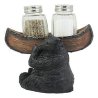 EBROS Crni medvjed soli i paprike Shakers set 5 visoki papa medvjed koji nose statua za ribolov kanua