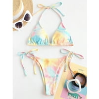 Kulišta Roliyen Bikinis za žene plus veličine V-izrez cvjetni print Tankini plivarske kupaće kostimu