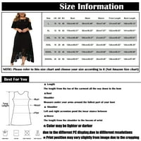 Modna ženska haljina čipkasti šivanje ruffle haljina s kratkim rukavima, ljubičasta, xxxxl
