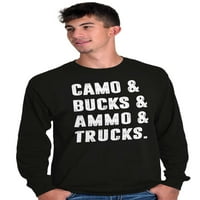 Camo Bucks Kamioni Slatki lovac sin muški dugi rukav majica majica Brisco brendovi x