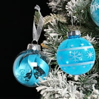 Šarmanty Božićni kuglični ukras vidljivi Xmas ispis okruglih oblika Dekor za zabavu prozirne površine